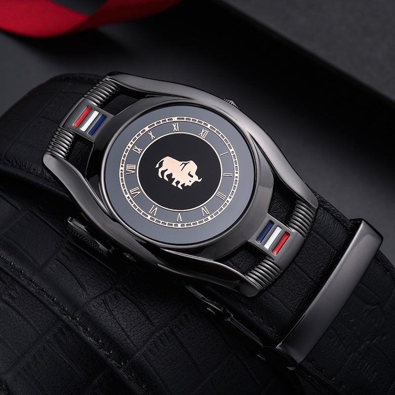 Men Belt Automatic Buckle Genuine Leather Bel - melvincucci