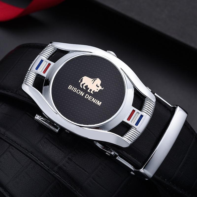 Men Belt Automatic Buckle Genuine Leather Bel - melvincucci