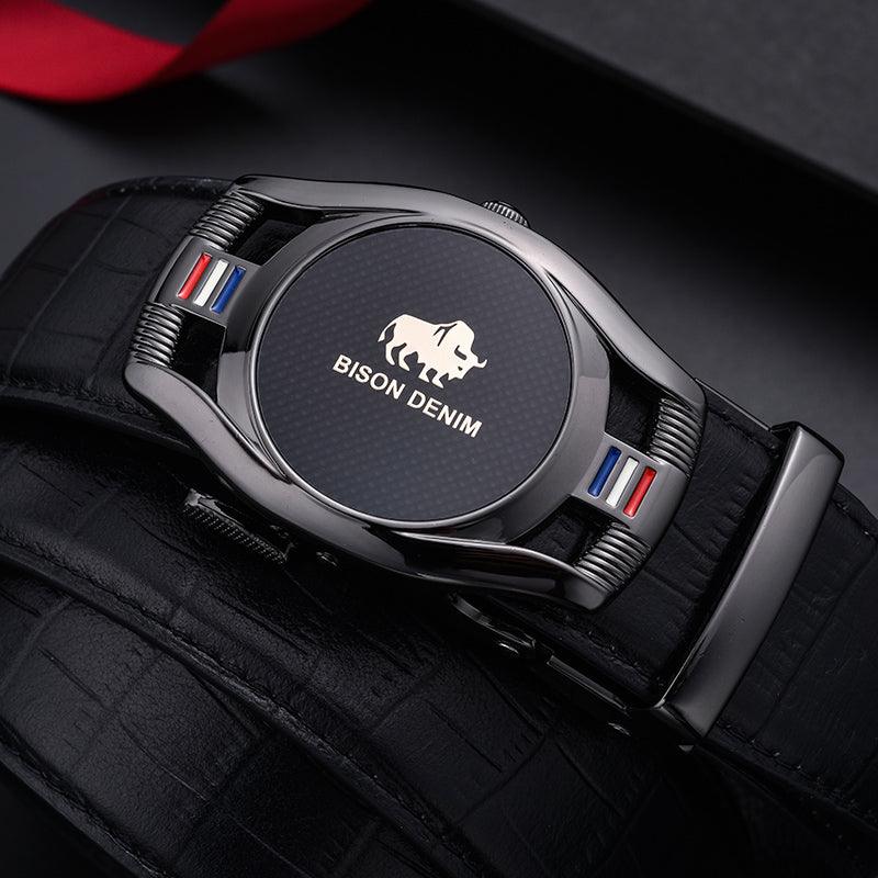 Men Belt Automatic Buckle Genuine Leather Bel - melvincucci