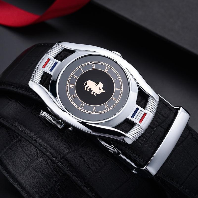 Men Belt Automatic Buckle Genuine Leather Bel - melvincucci