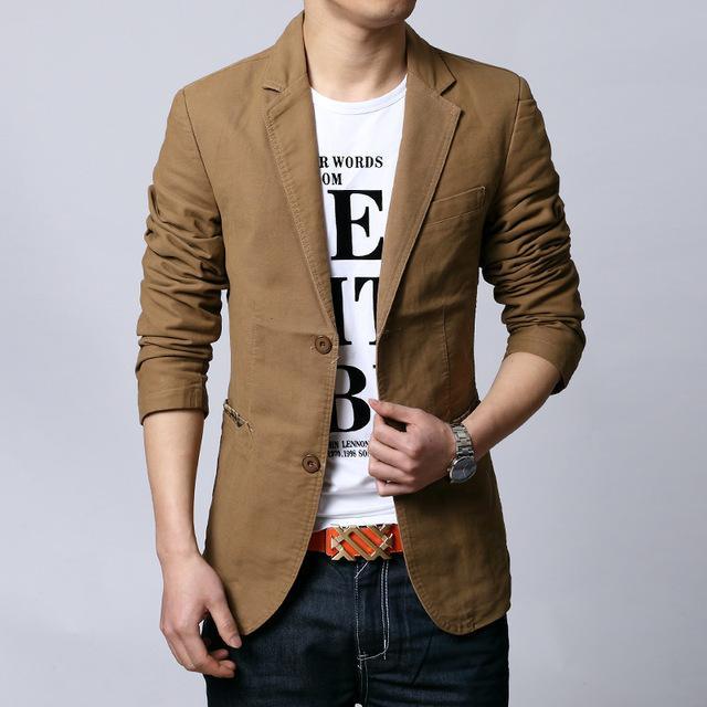 Men Blazer Fashion Slim casual blazer for Men Brand Mens suit Designer jacket - melvincucci