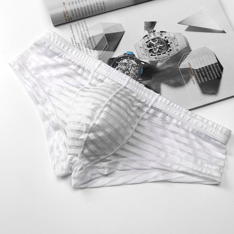 Men Boxer Mens Underwear Boxers Hot Sexy Stripe Men's Mesh - melvincucci