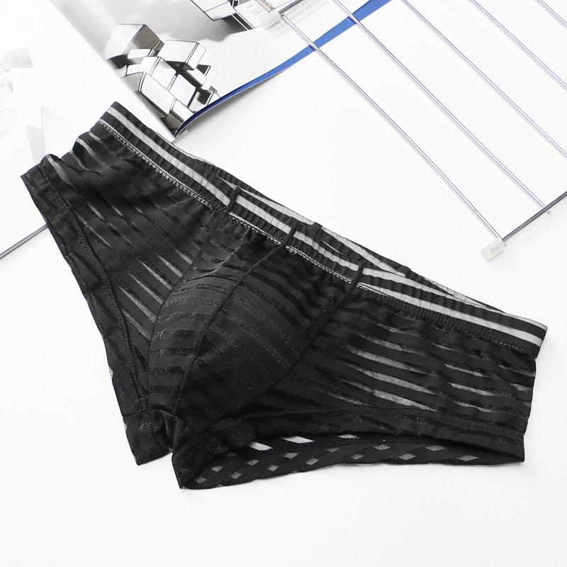 Men Boxer Mens Underwear Boxers Hot Sexy Stripe Men's Mesh - melvincucci