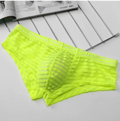 Men Boxer Mens Underwear Boxers Hot Sexy Stripe Men's Mesh - melvincucci