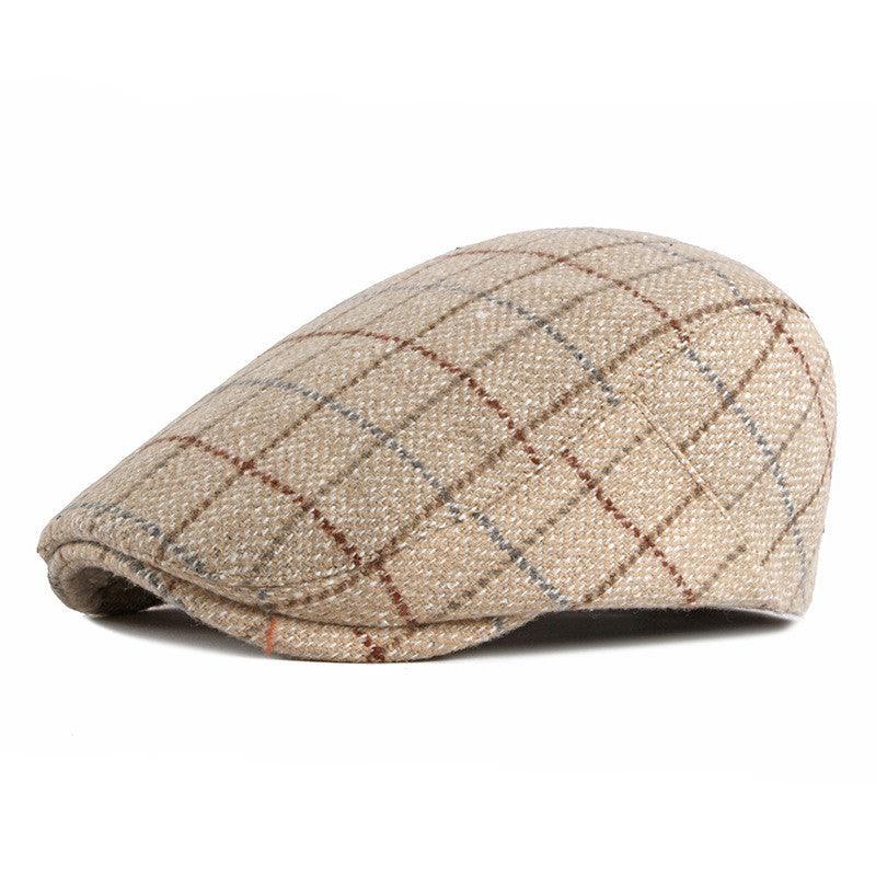 Men British Retro Duck Tide Check Hat - melvincucci