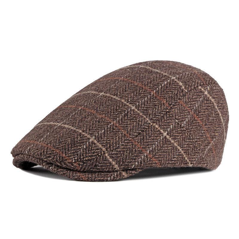 Men British Retro Duck Tide Check Hat - melvincucci