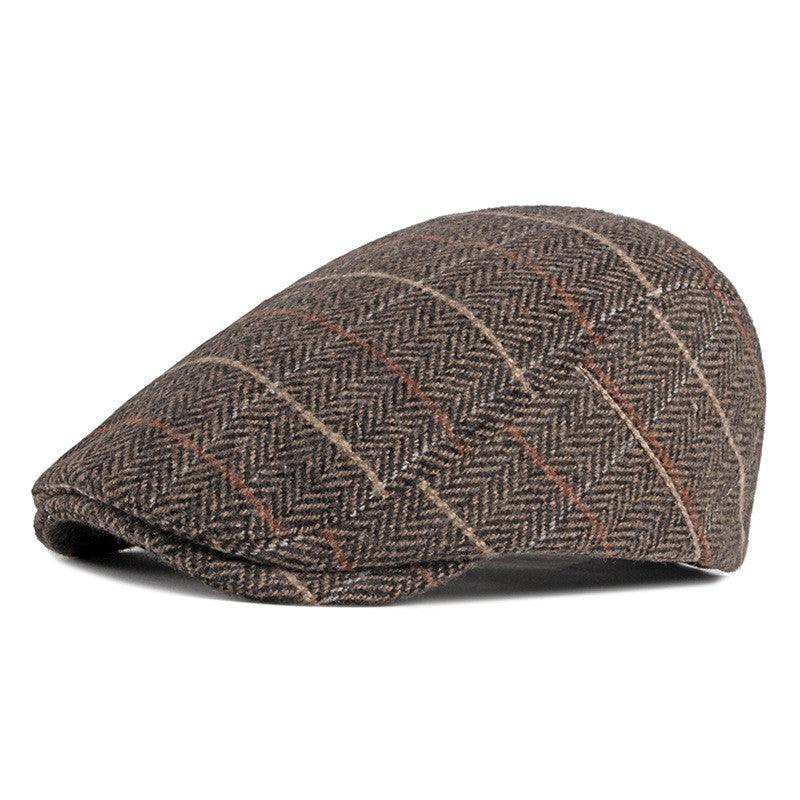Men British Retro Duck Tide Check Hat - melvincucci