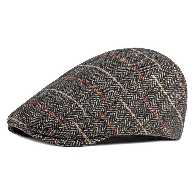 Men British Retro Duck Tide Check Hat - melvincucci