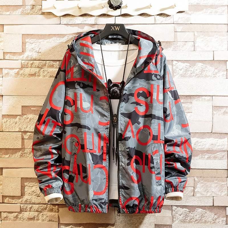 Men Casul Streetwear Hooded Printing Coats - melvincucci