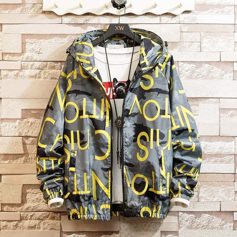 Men Casul Streetwear Hooded Printing Coats - melvincucci