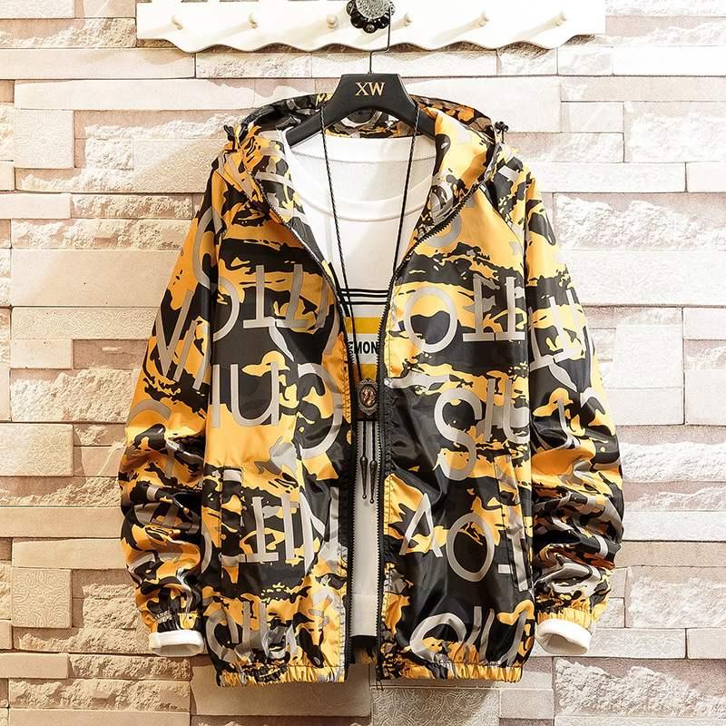 Men Casul Streetwear Hooded Printing Coats - melvincucci