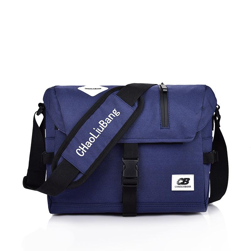 Men Contrasting Color Flap Crossbody Shoulder Bag - melvincucci