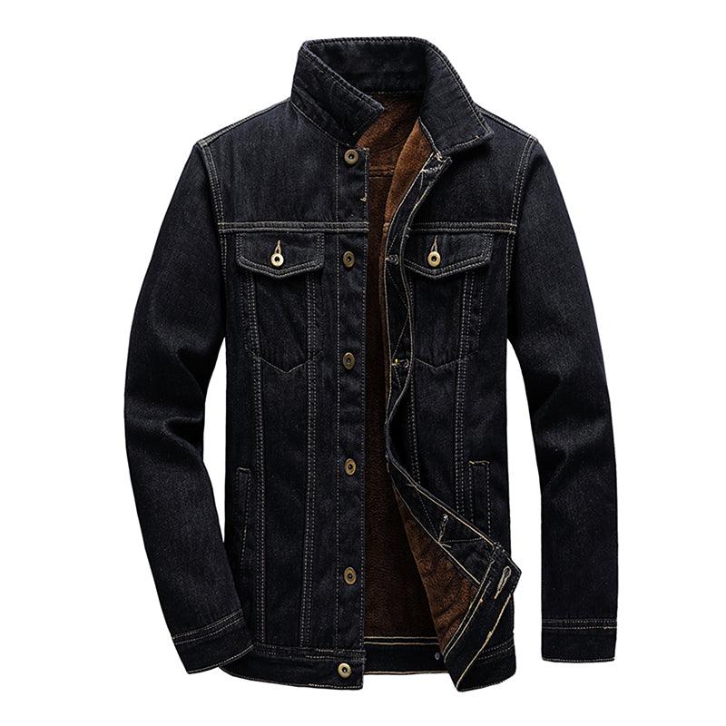 Men Denim Jacket Winter Thick Velvet Men Warm Coat Cowboy Male Fashion Windproof Coats - melvincucci