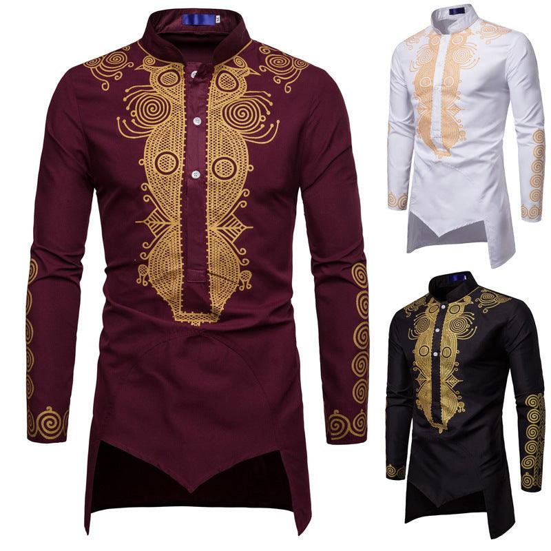 Men Fashion Africa Clothing Long Pullovers African Dress Clothes Hip Hop Robe Africaine Casual World Appar - melvincucci