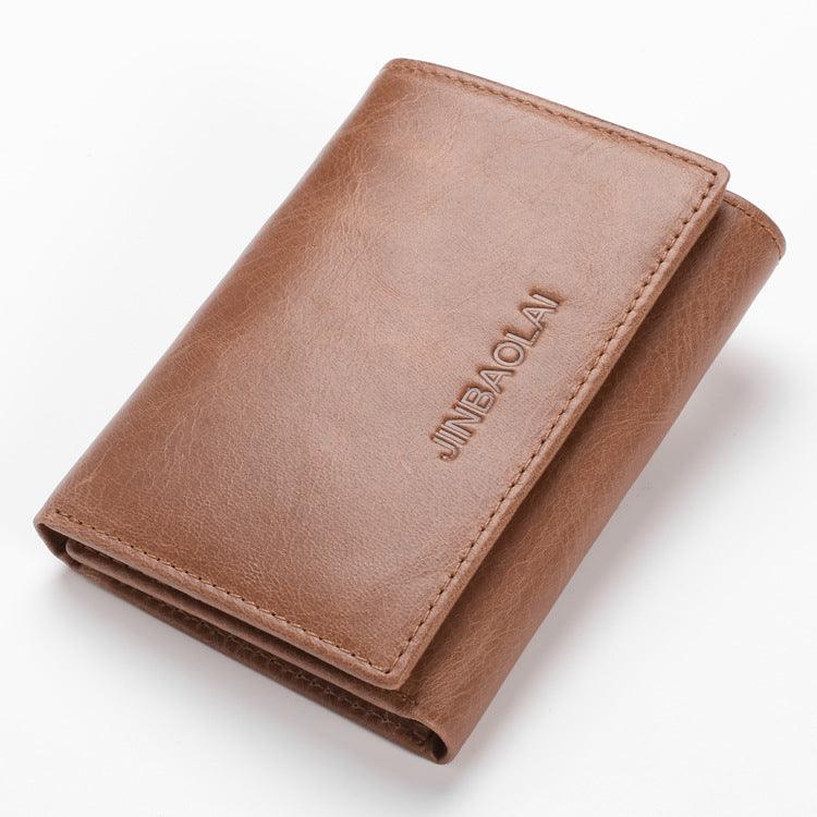Men Fashion Leather Shield Anti Theft Wallet - melvincucci