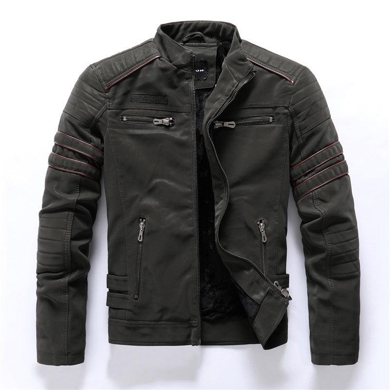Men Fashion Pu Leather Jackets Coats - melvincucci