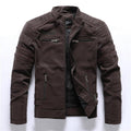 Men Fashion Pu Leather Jackets Coats - melvincucci