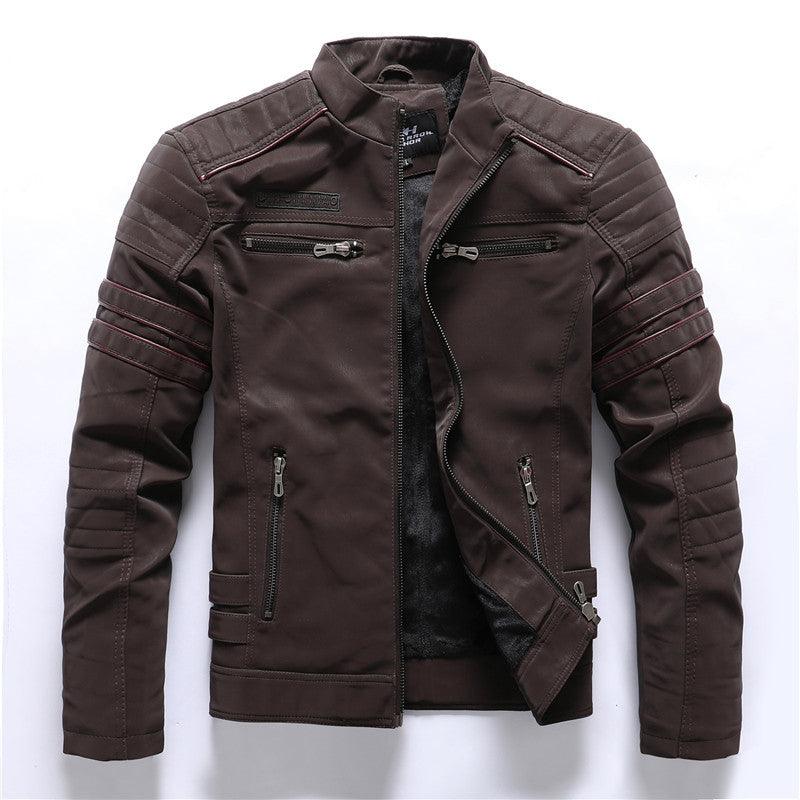 Men Fashion Pu Leather Jackets Coats - melvincucci