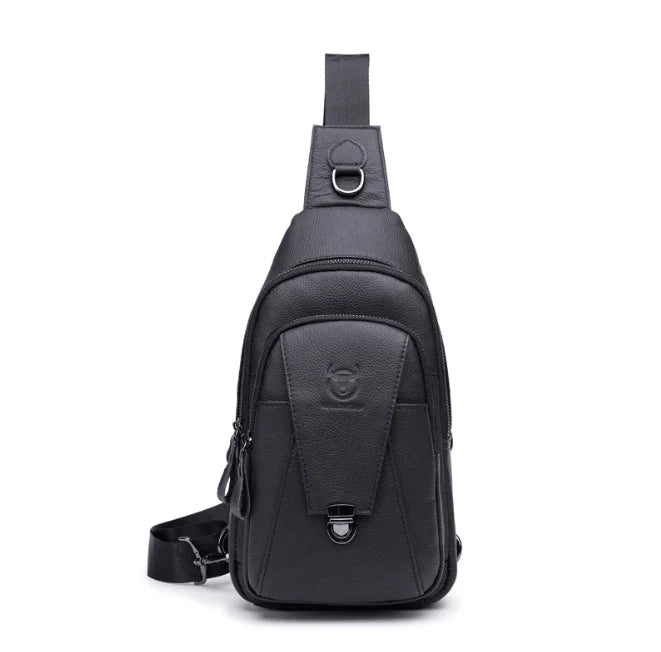Men Genuine Leather Crossbody Bag - melvincucci