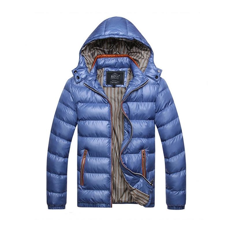 Men Jacket Hooded Casual Coat Men Slim Solid Clothing Fashion Outerwear Male Coats - melvincucci