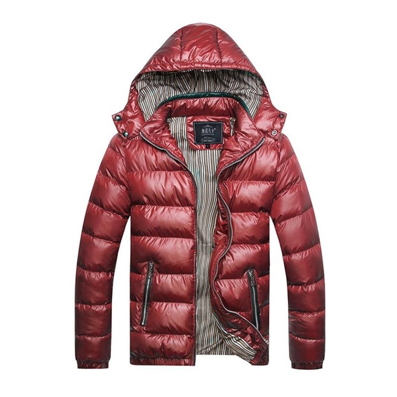 Men Jacket Hooded Casual Coat Men Slim Solid Clothing Fashion Outerwear Male Coats - melvincucci