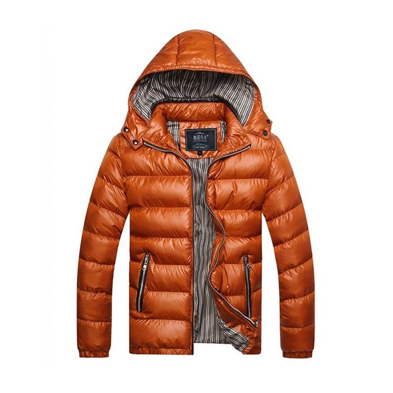 Men Jacket Hooded Casual Coat Men Slim Solid Clothing Fashion Outerwear Male Coats - melvincucci