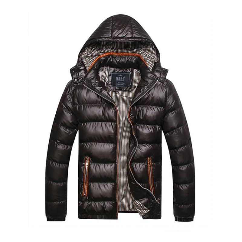 Men Jacket Hooded Casual Coat Men Slim Solid Clothing Fashion Outerwear Male Coats - melvincucci