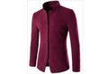 Men Jacket - Men Wool Single - Breasted Collar Tunic - Casual Jacket - melvincucci