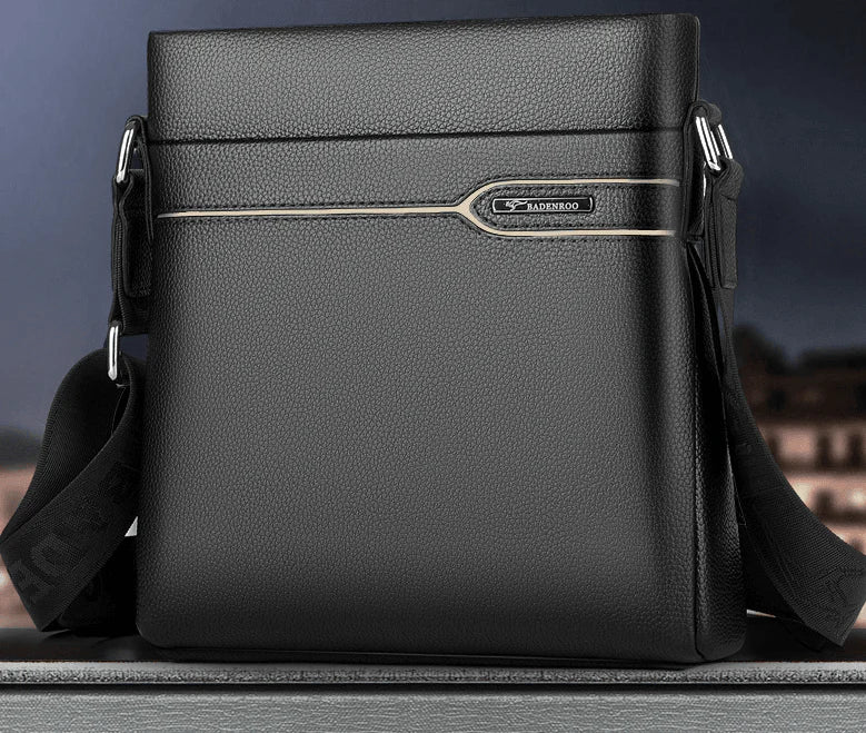 Men Leather Bag Crossbody Shoulder Vertical Style - melvincucci