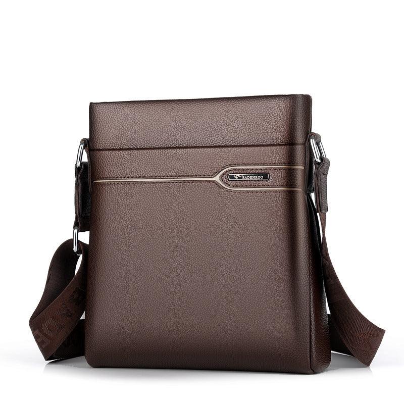 Men Leather Bag Crossbody Shoulder Vertical Style - melvincucci