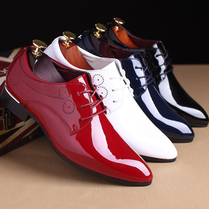 Men Leather Shoes Men Business Casual Dress Shoes - melvincucci