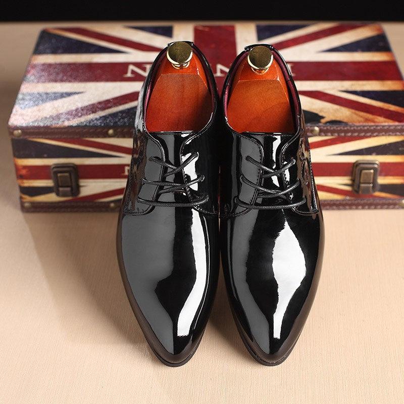 Men Leather Shoes Men Business Casual Dress Shoes - melvincucci