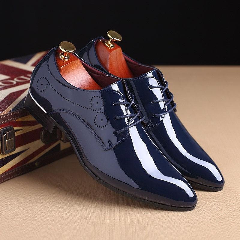 Men Leather Shoes Men Business Casual Dress Shoes - melvincucci