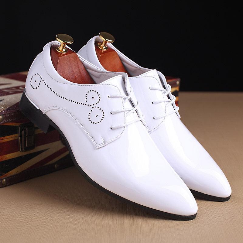 Men Leather Shoes Men Business Casual Dress Shoes - melvincucci