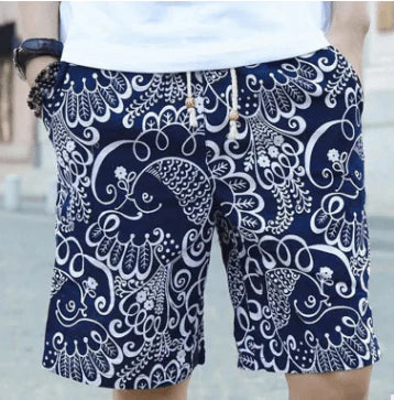 Men Linen Beach Shorts - melvincucci