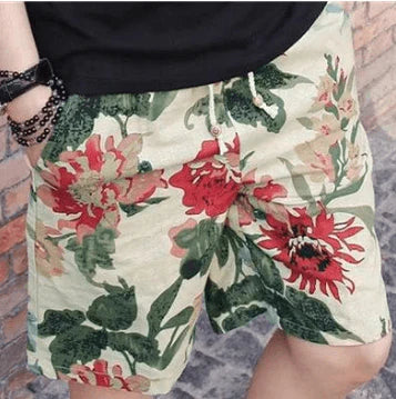 Men Linen Beach Shorts - melvincucci