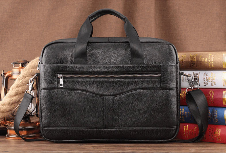 Men Official Document First Layer Leather Crossbody Bag - melvincucci