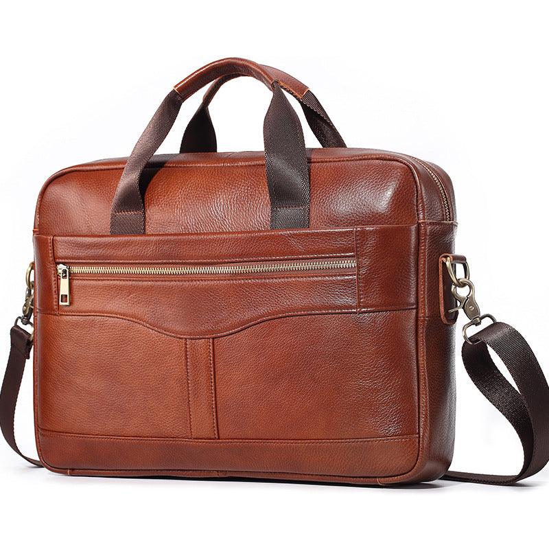 Men Official Document First Layer Leather Crossbody Bag - melvincucci