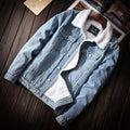 Men Plus Velvet Thick Casual Denim Jacket - melvincucci
