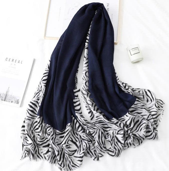 Men's And Women's Cotton Scarf Casual Leopard Print Long Gauze Scarf - melvincucci
