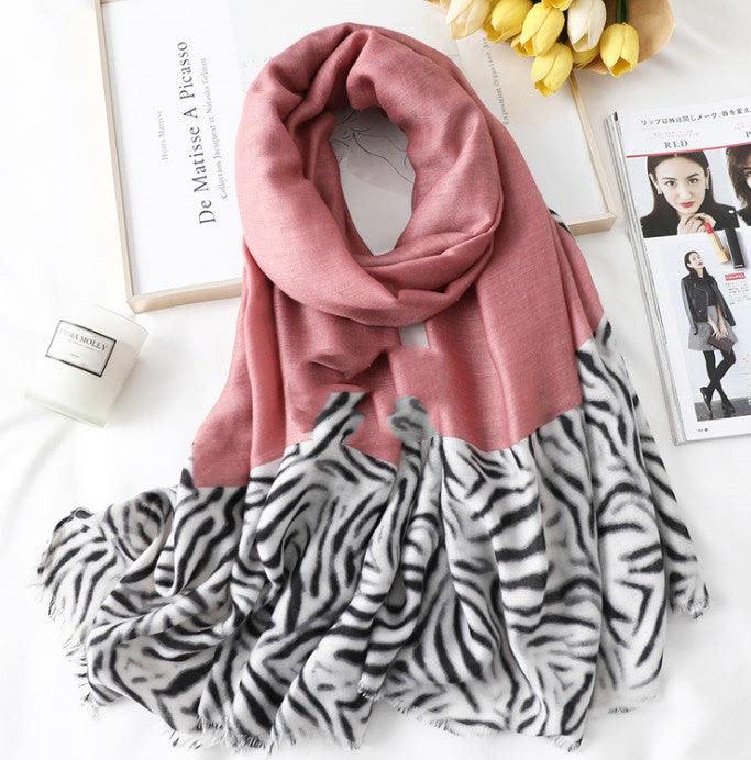 Men's And Women's Cotton Scarf Casual Leopard Print Long Gauze Scarf - melvincucci
