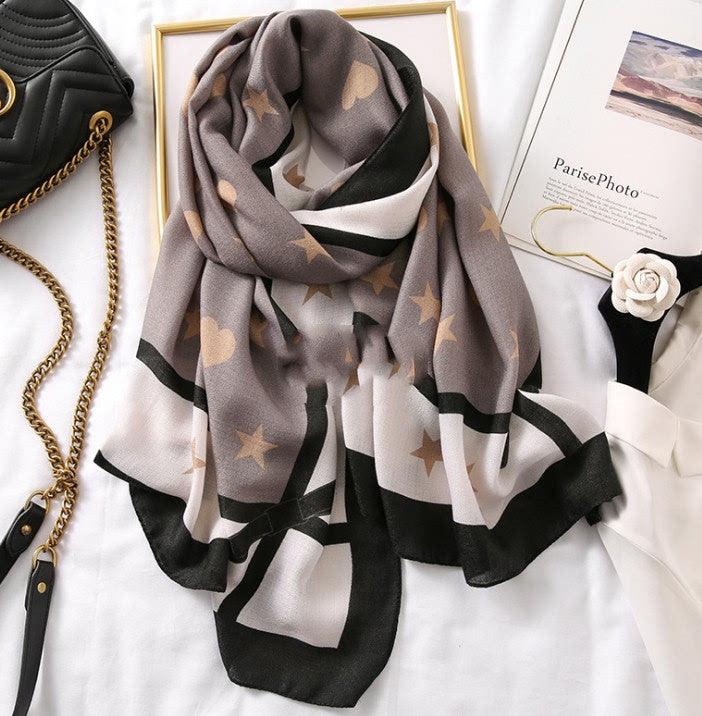Men's And Women's Cotton Scarf Casual Leopard Print Long Gauze Scarf - melvincucci