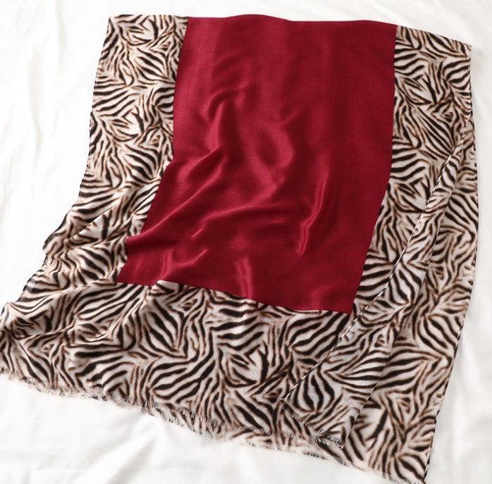 Men's And Women's Cotton Scarf Casual Leopard Print Long Gauze Scarf - melvincucci
