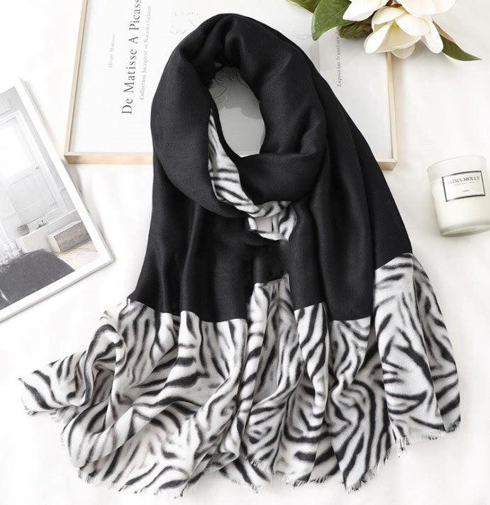 Men's And Women's Cotton Scarf Casual Leopard Print Long Gauze Scarf - melvincucci