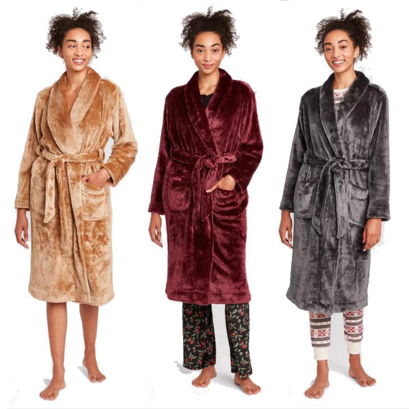 Men's And Women's Mink Fleece Home Night Gown Bathrobes - melvincucci
