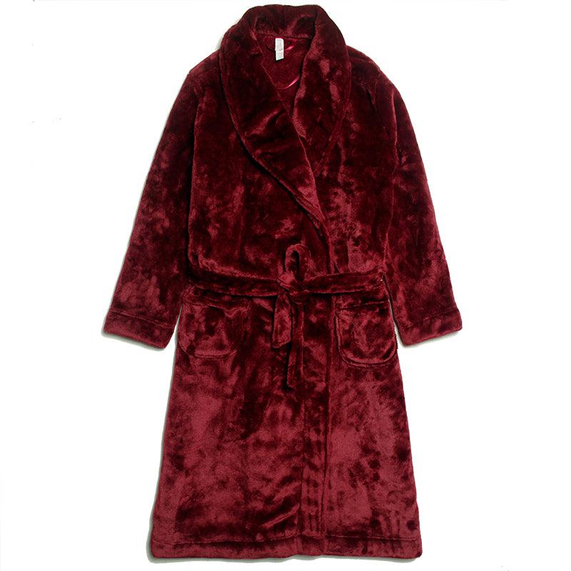 Men's And Women's Mink Fleece Home Night Gown Bathrobes - melvincucci
