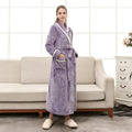 Men's And Women's Mosaic Inlaid Flannel Bathrobes - melvincucci