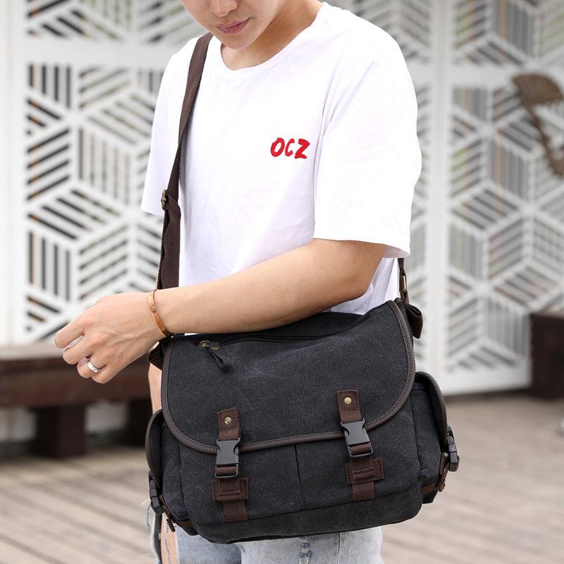 Men's Canvas Shoulder Bags Casual Men's Bags Messenger Bags Multifunctional Bags - melvincucci