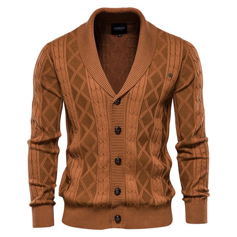 Men's Cardigan Thicken Sweater Knitwear Large Size - melvincucci