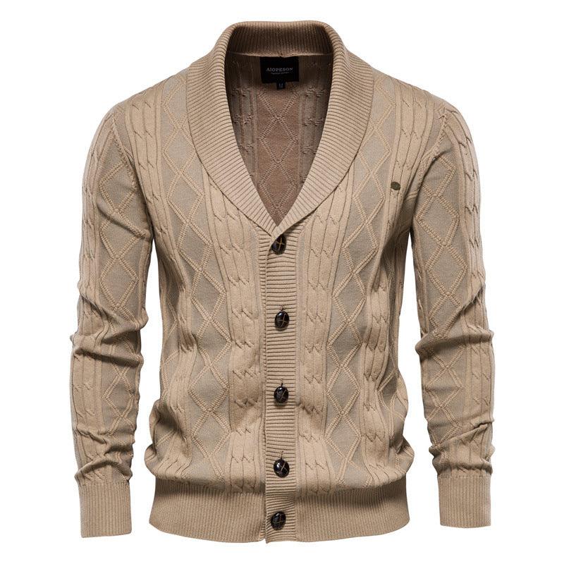 Men's Cardigan Thicken Sweater Knitwear Large Size - melvincucci